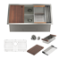 30" L x 19" W Single Bowl Stainless Steel Undermount Kitchen Sink