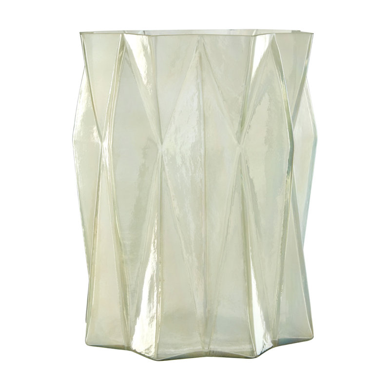 16cm Glass Tabletop Tealight Holder, 23cm H x 18cm W x 18cm D