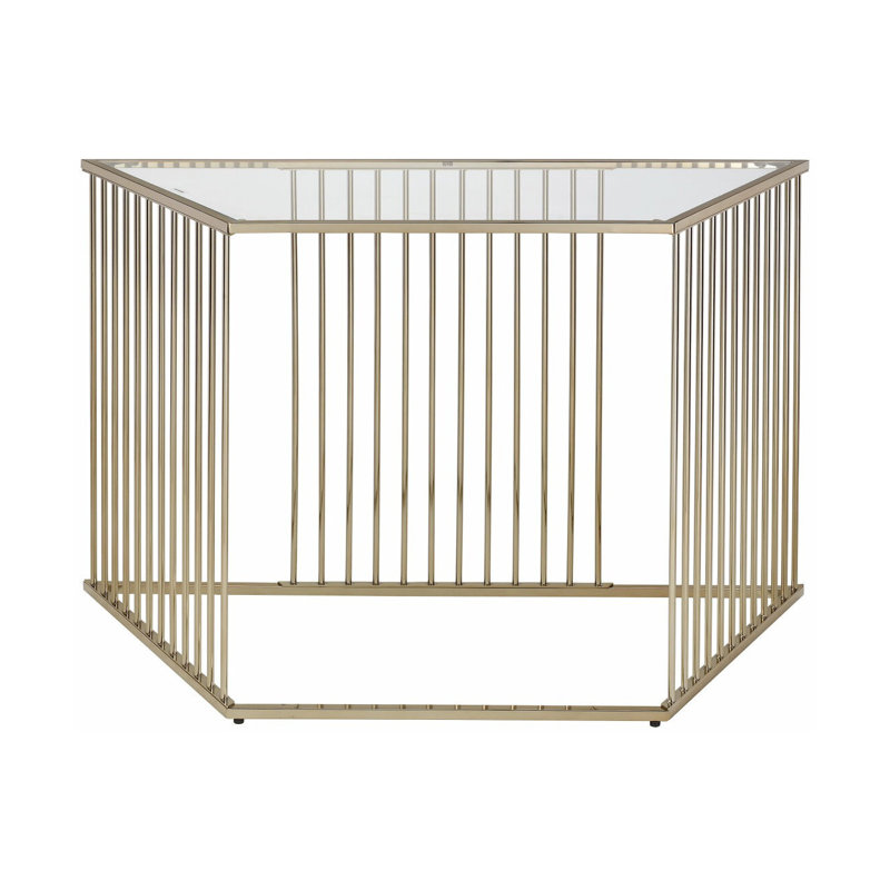 Table de canapé l 41,6 po avec plateau en verre Slenska