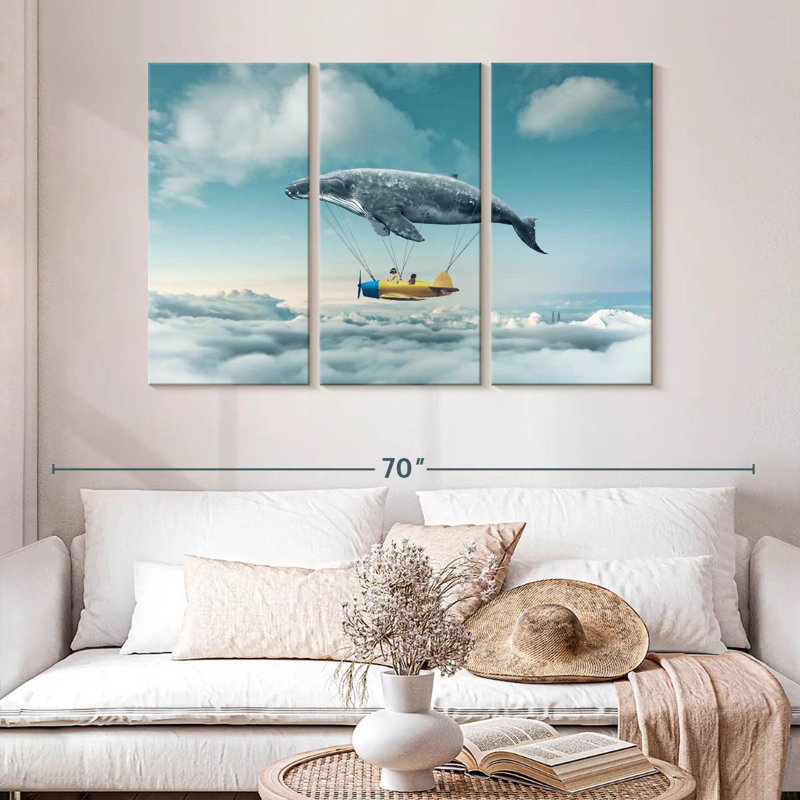 Kelan Whale Airplane, 32" H x 50" W