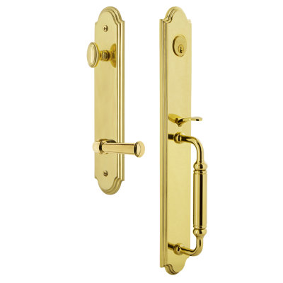 Complete Inactive Arc Dummy Handleset with Georgetown Lever and Rosette