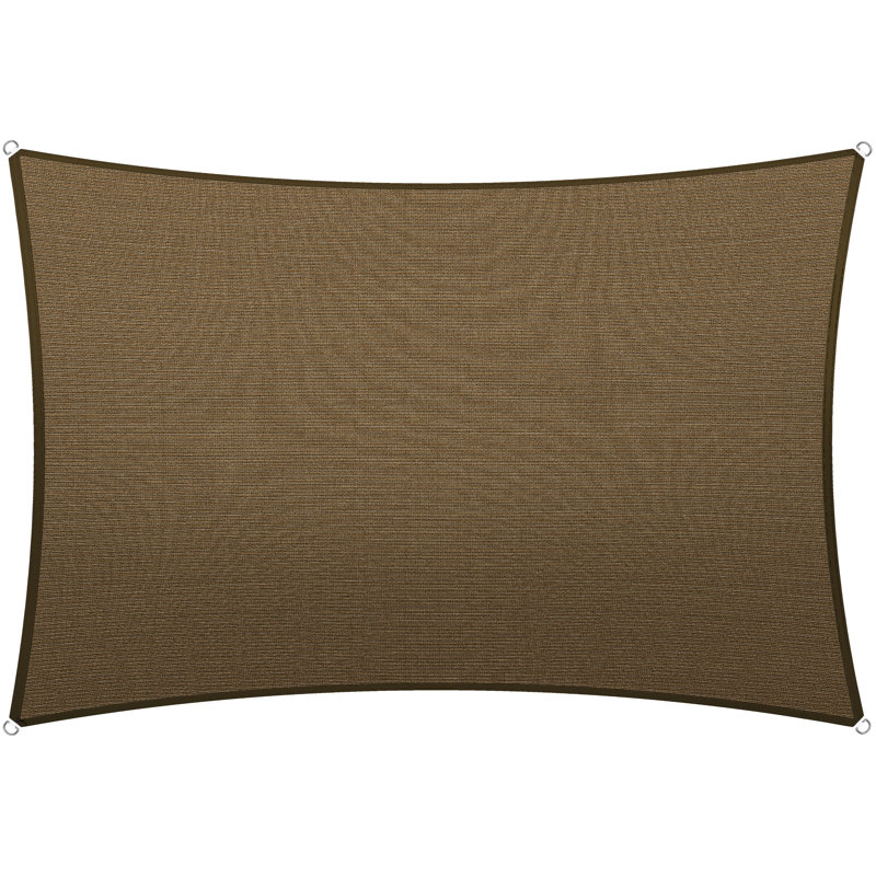 Toile d'ombrage rectangulaire ColorTree 12 pi x 16 pi - personnalisable, durable et résistante aux rayons UV, Brun