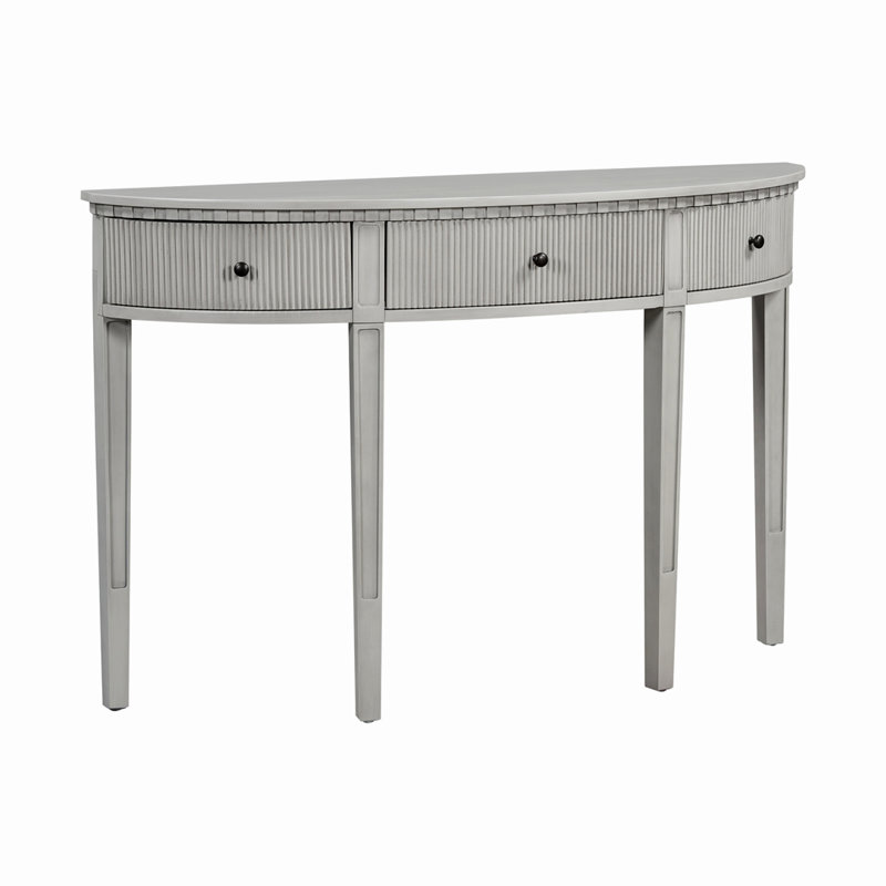 Distinctive Features with Vertical Stripe Drawer Console Table, Antique White