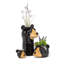 Vase tête d'ours noir
