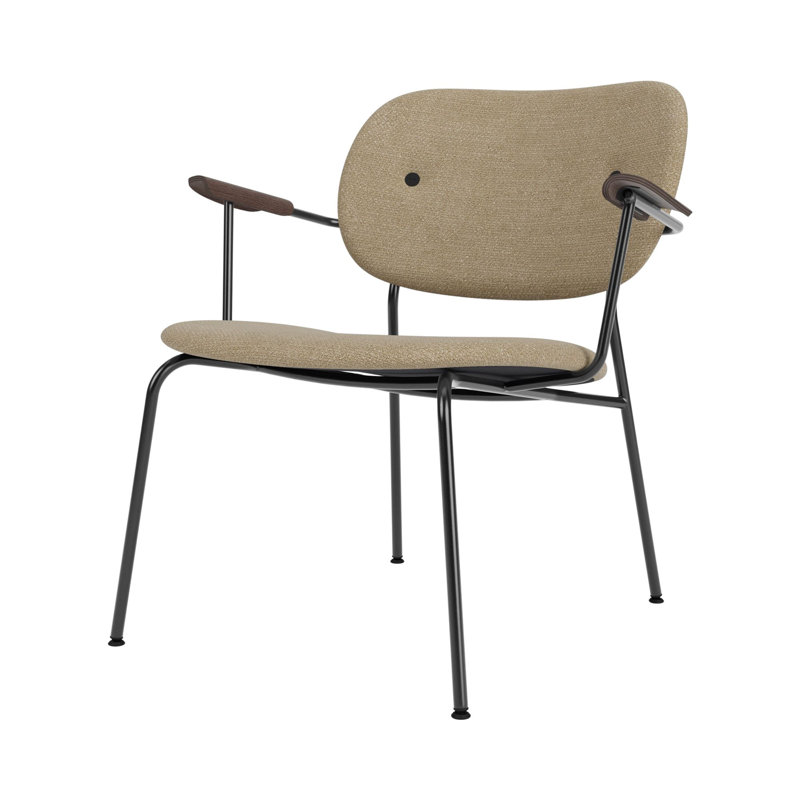 Co Armchair, Bouclé 02 Acrylic, Dark Stained Oak