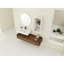 Meuble-lavabo de salle de bain avec lavabo en résine et armoire latérale - 60 po, moderne, 3 tiroirs de rangement à fermeture en douceur contemporain
