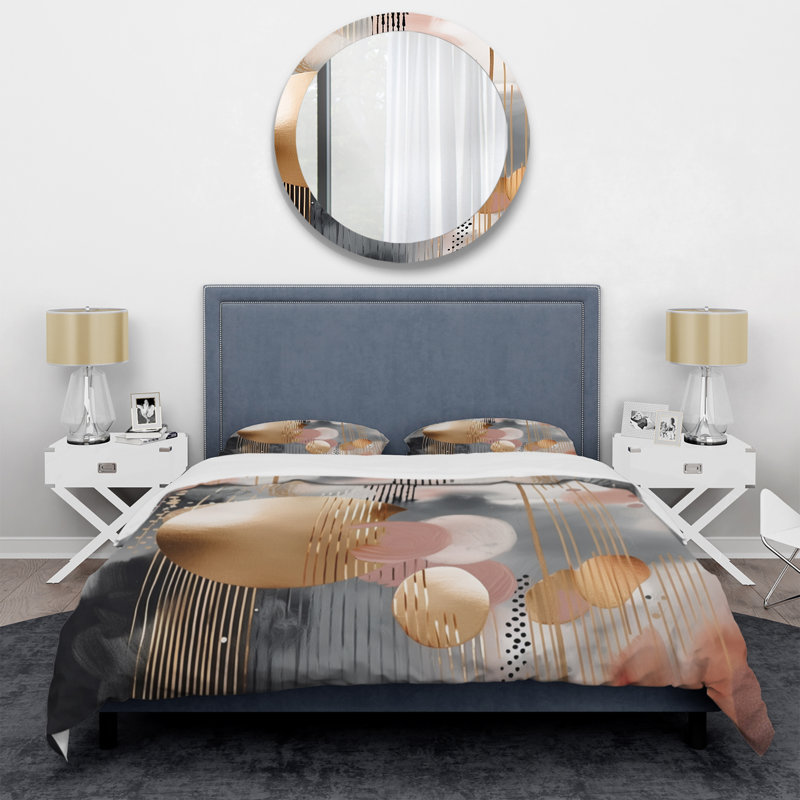 Ensemble de housse de couette en microfibre / polyester aux couleurs douces, Housse de couette pour très grand lit et 2 très