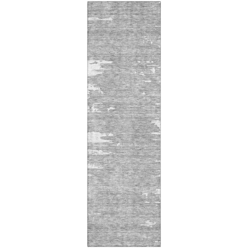 Premium Machine Washable Kolten Silver Rug, Runner 2'3" x 7'6"