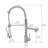 Stainless Steel Kitchen Faucet With Pull Down, Brushed Nickel, Sanitary Surface Finish Tap, Down , Advanced Design