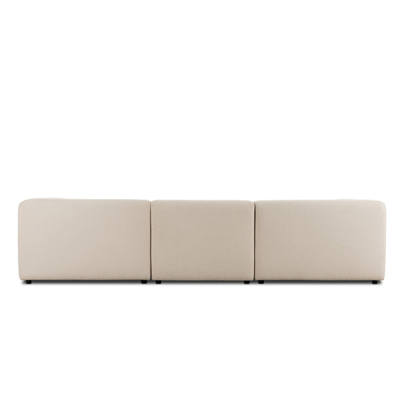 Lawndale 3PC LAF Sectional-Saxon Charcoal, Left Hand Facing, Fayette Cloud Polyester Blend