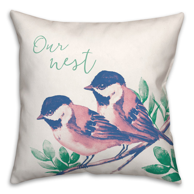 Housse de coussin d'extérieur carré et insert, Mauve