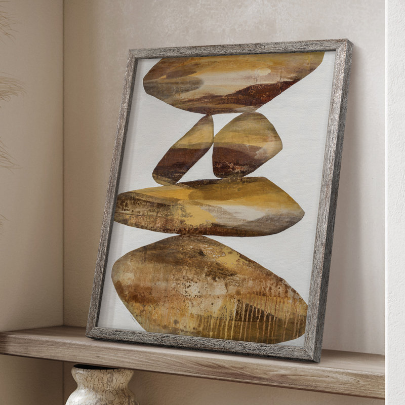 Rocks I Framed Print - Solid Wood, 11" H x 9" W
