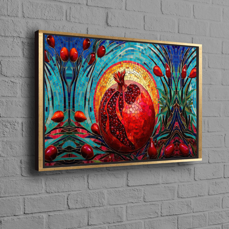 Toile de coton rouge abstraite sur toile de coton pour décoration moderne de maison et de cuisine, H 45 po x l 65 po