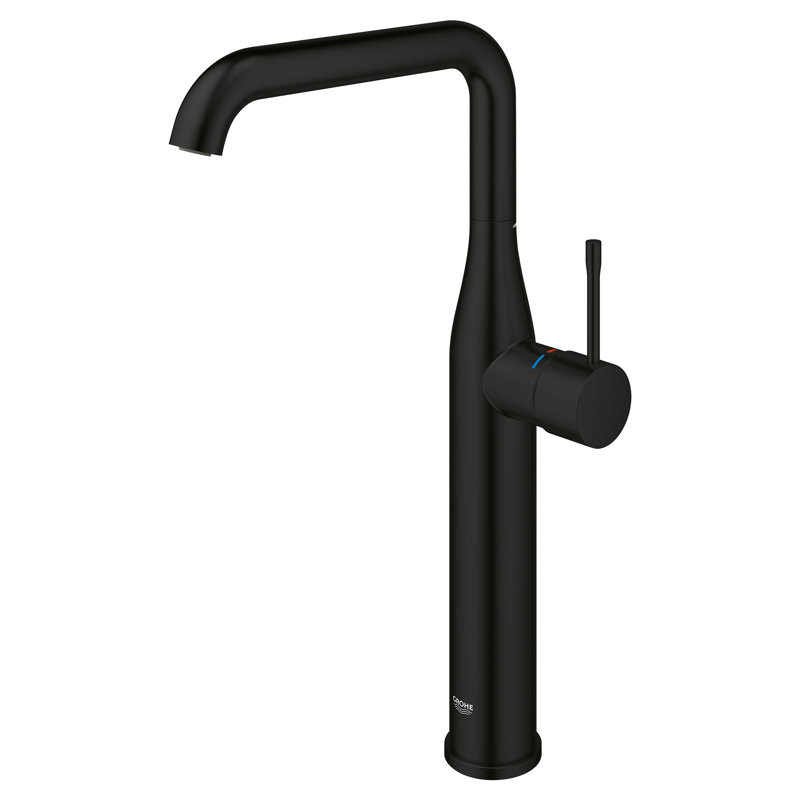 GROHE Essence Single Hole Bathroom Faucet with Single Handle, Size XL,, Matte Black