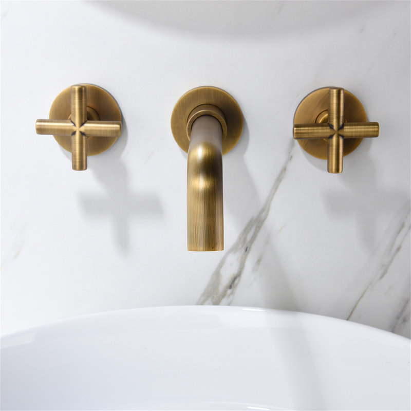 Bathroom Faucet Wall Mounted Bathroom Sink Faucet, Bronze