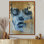 Faded Memories, rétro, collage doré grunge - Portraits abstraits, art mural, salon