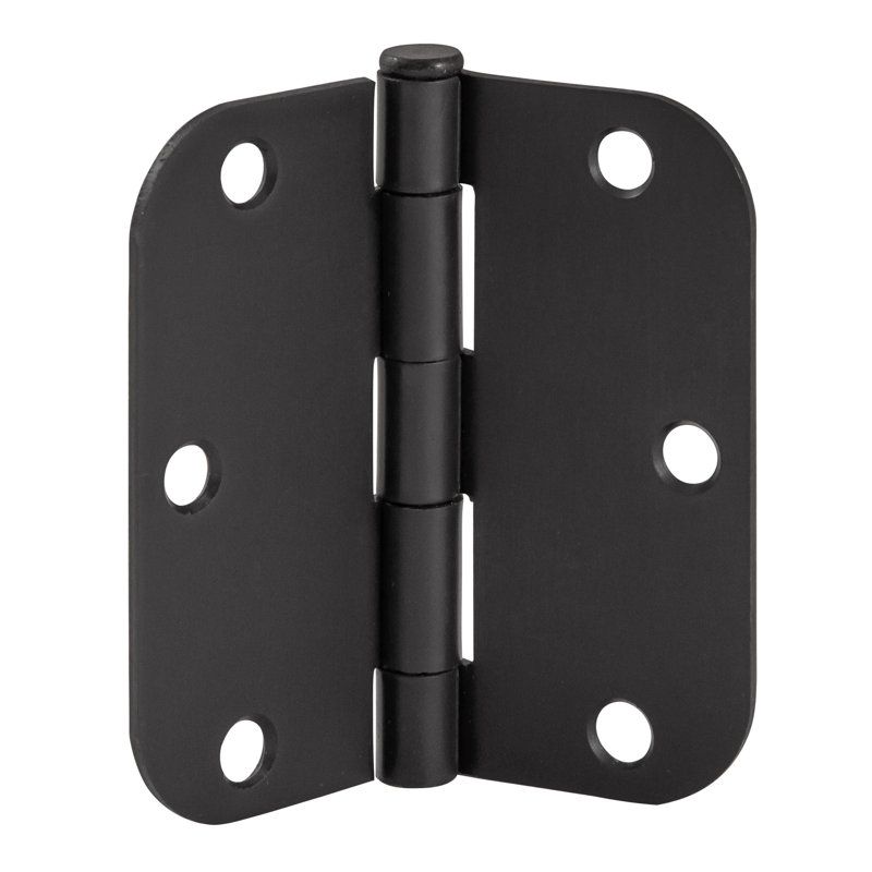 3.5" H x 3.5" W Butt Bearing Door Hinge, Matte Black