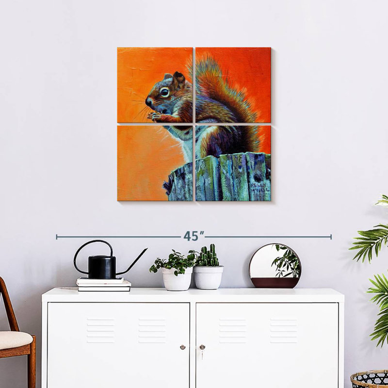 Brampt Little Red Squirrel, 26" H x 26" W