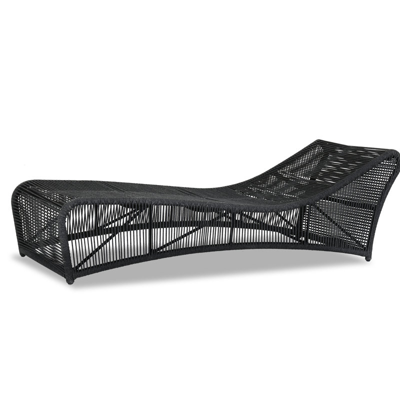 Miami Cushionless Chaise, Black