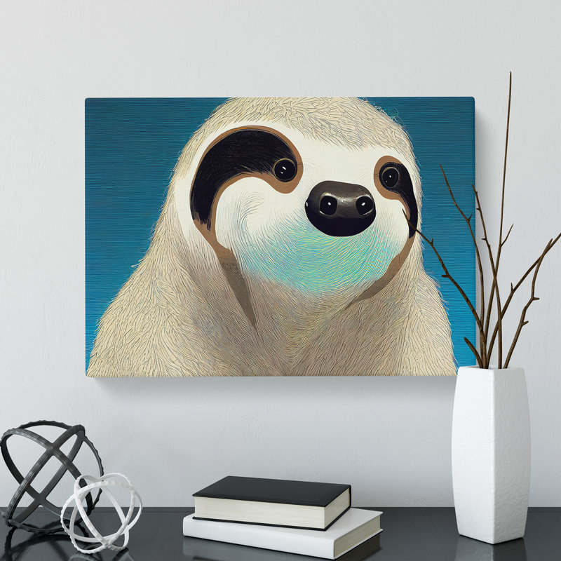 Sloth Portrait Vol.1 - Wrapped Canvas, 50cm H x 76cm W x 3cm D