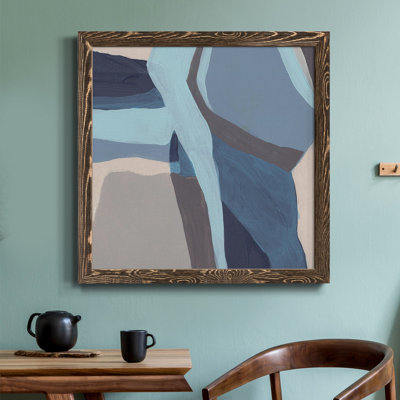 Toile encadrée bleue de qualité supérieure Chrysalis II - prête à être accrochée