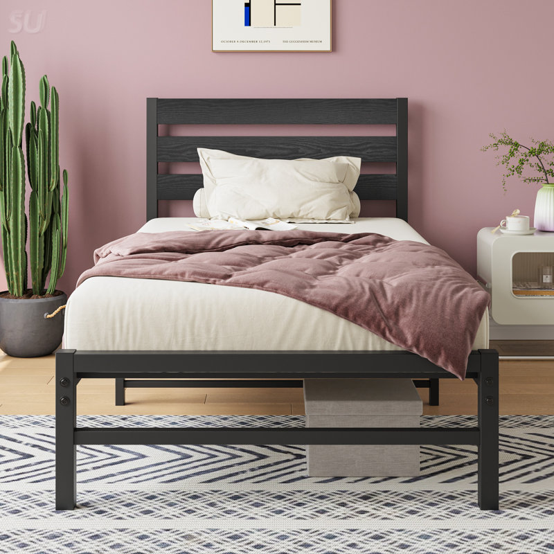 Akitomo Bed, Twin, Black/Brown