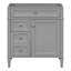 Meuble-lavabo de salle de bain de 30 po sans lavabo supérieur, armoire de rangement moderne avec 2 tiroirs et un tiroir rabattable (BASSIN INCLUS)-129908294