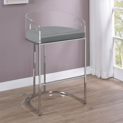 Konstantin Upholstered Counter Stool with Metal Frame