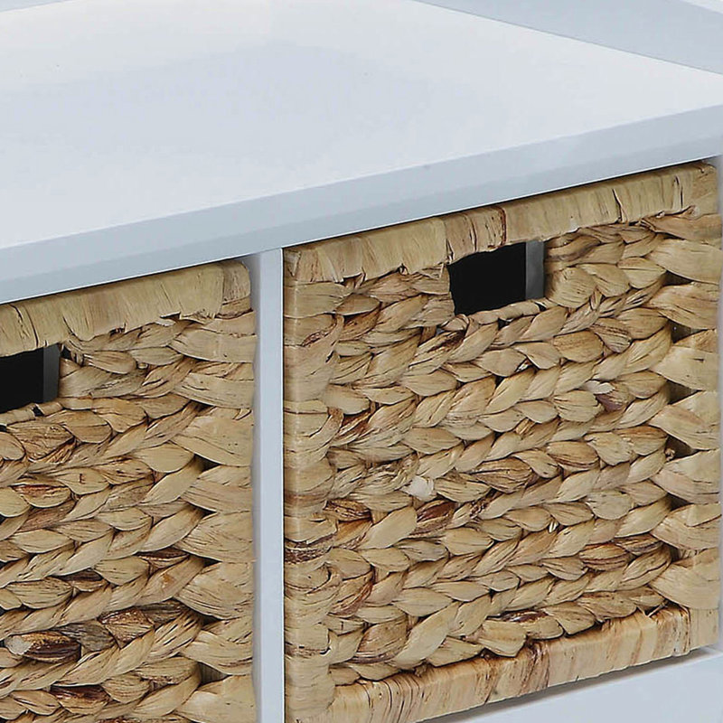 Banc à profil bas avec 3 options de rangement pour panier fermé