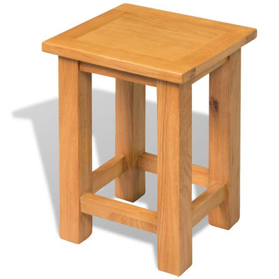 End Table Solid Oak Wood 10.6"x9.4"x14.6"