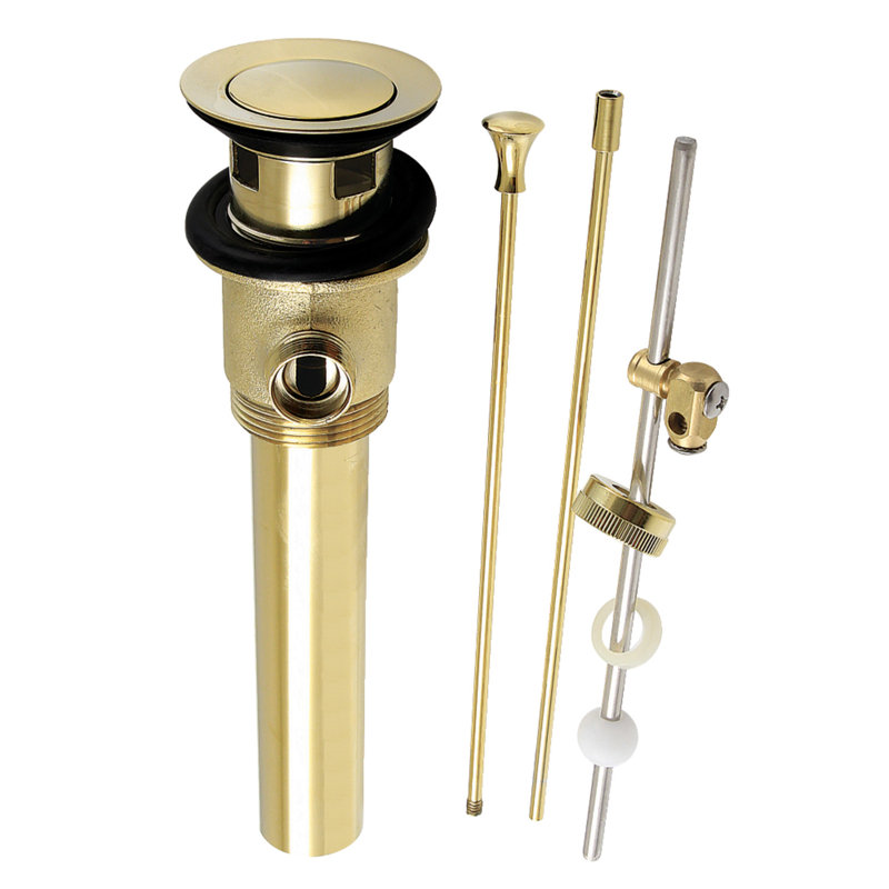 Kingston Brass Made To Match Brass Pop-Up Bathroom Sink Drain with Overflow, 22 Gauge, Brown/Gold