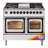 ILVE Nostalgie II Series Noblesse 40 inch Dual Fuel Range with 6 Sealed Burners (Glass Door)-112295520-112295519