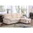 Kipriano 97.5"W Beige Velvet Fabric Reversible Sleeper Sectional Sofa Chaise