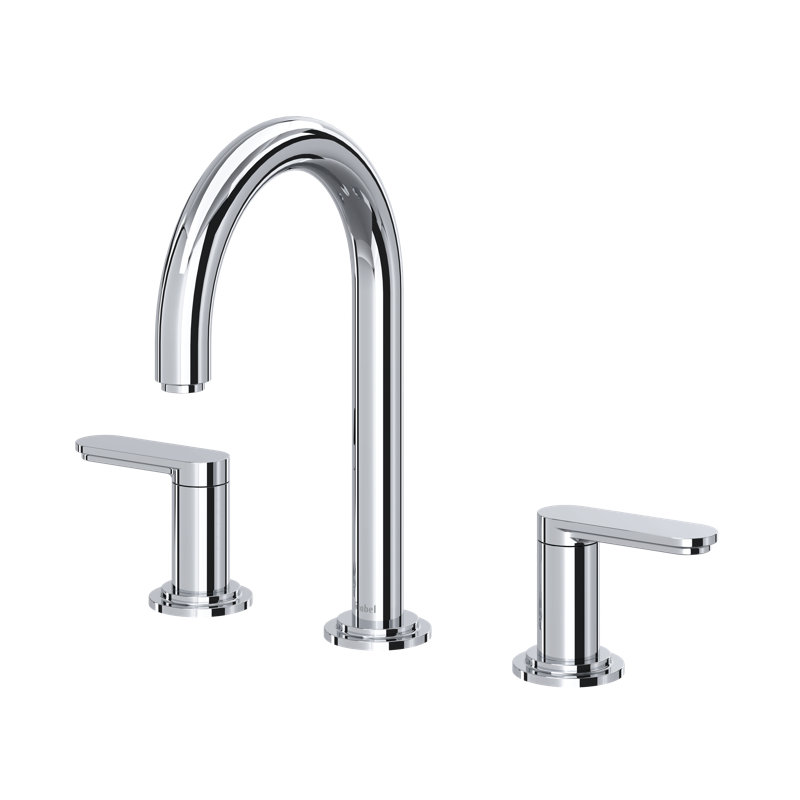 Arca Widespread Lavatory Faucet with C-Spout, Chrome