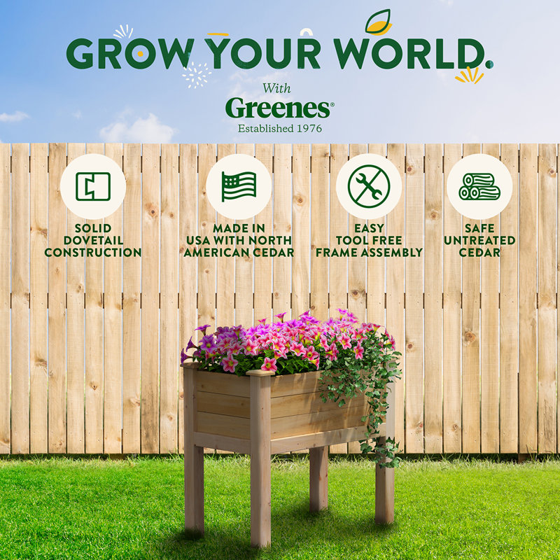 Greenes Fence Elevated Cedar Garden Bed