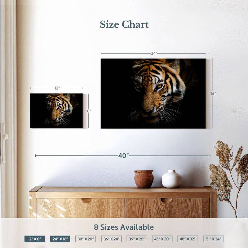 Brampt Sumatran Tiger, 16" H x 24" W
