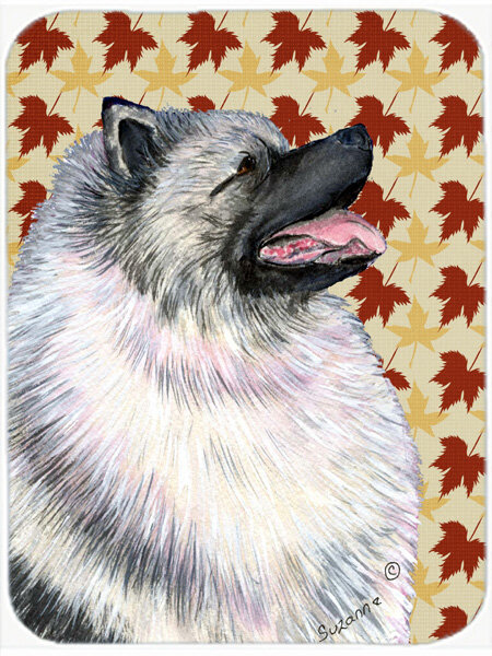 East Urban Home Keeshond Portrait Glass Cutting Board | Wayfair