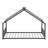 Metal House Bed with Roof, Ideal for Children's Play, Study, and Sleep, Offering a Safe and Comfortable Space for Growing Kids.-1215295268-1215295269