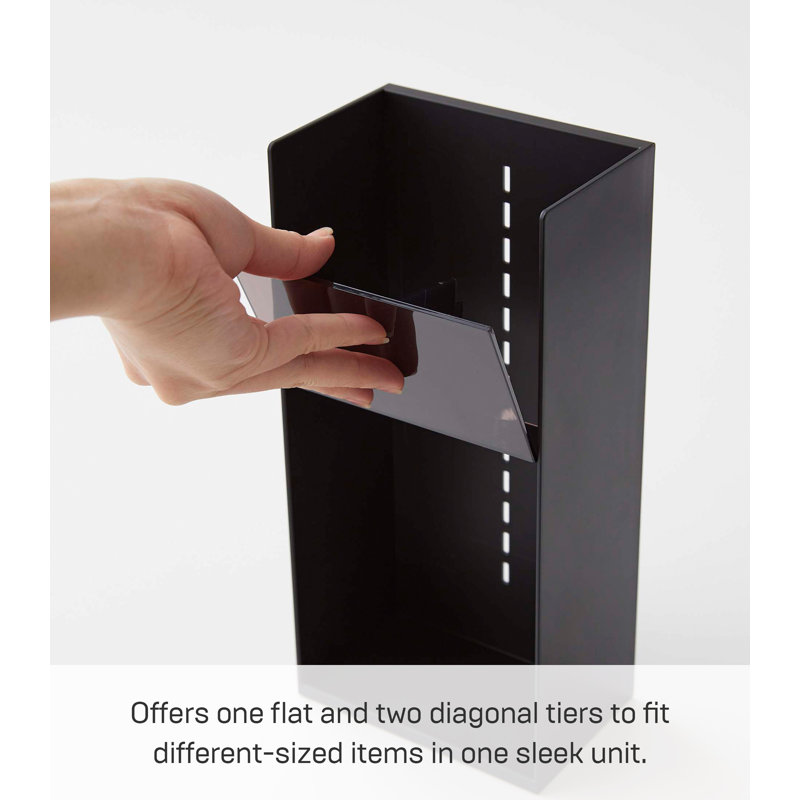 Black Adjustable Plastic Jewelry and Accessory Organizer