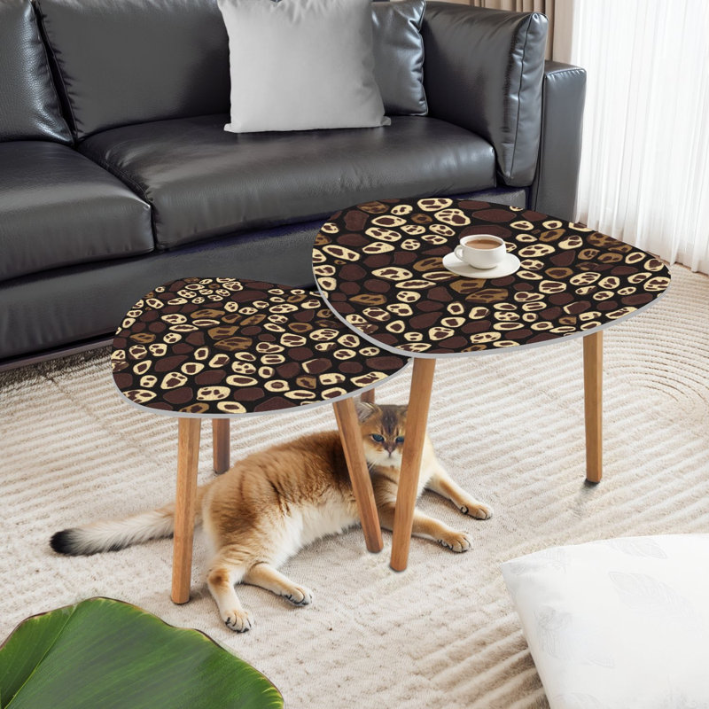 Ensemble de 2 tables basses gigognes Triangle