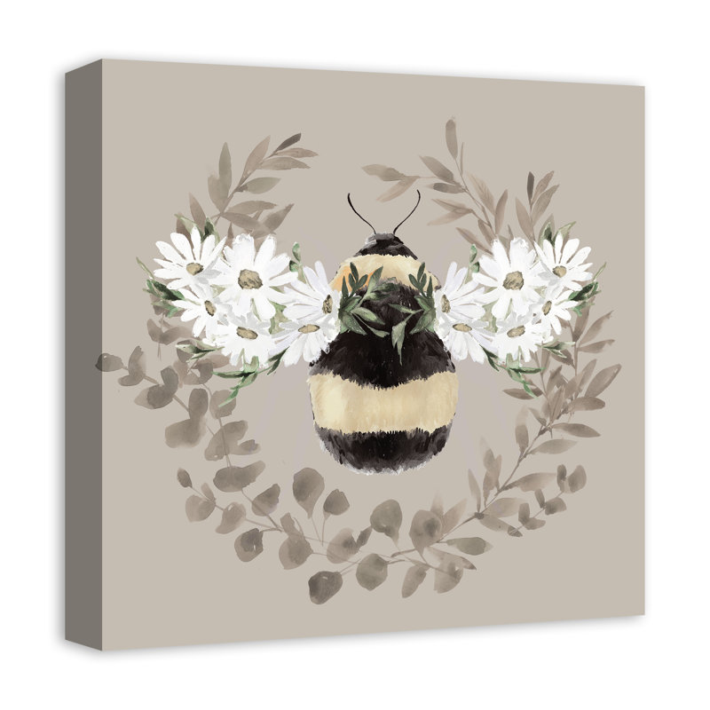 " Bumble Bee Wreath ", 12" H x 12" W x 1.25" D