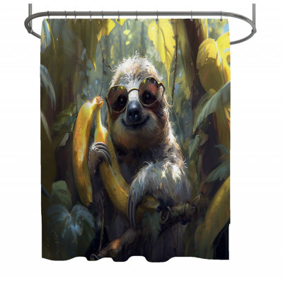 Sloth Animal Warm Shower Curtain