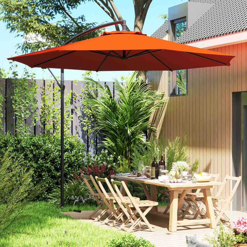 295cm Cantilever Parasol, Orange