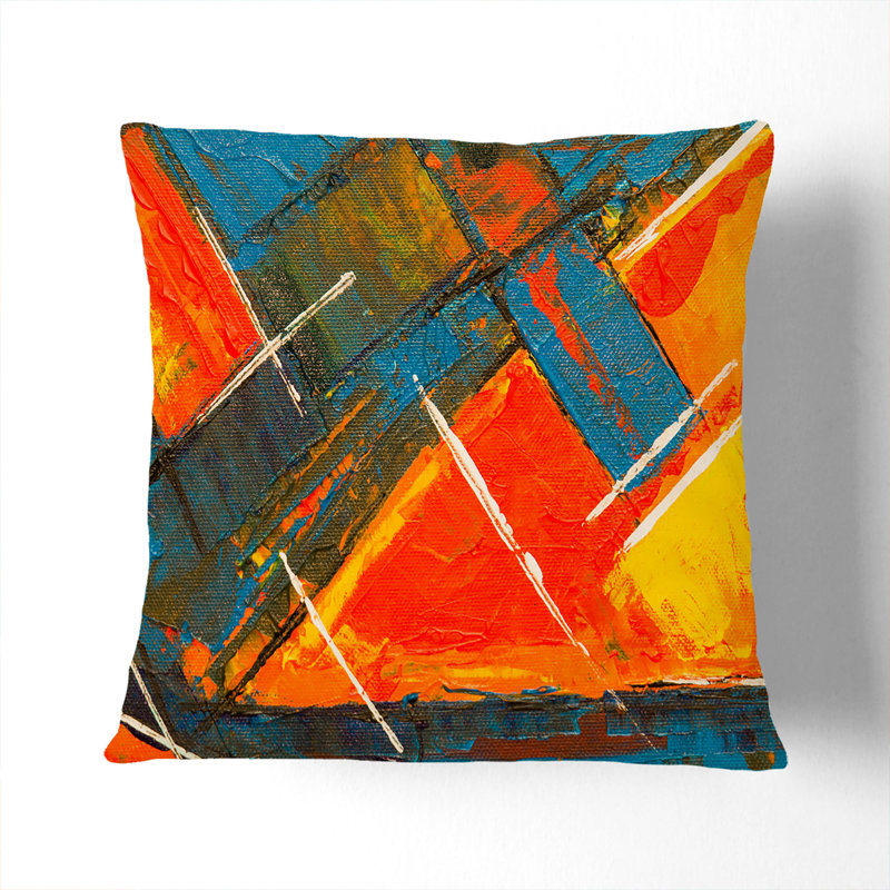 Abstract Square Cushion, Black, 55 x 55 cm