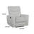 Manual Recliner Chair, 38 Inch, Gray Polyester Padded Seat, Pull Tab
