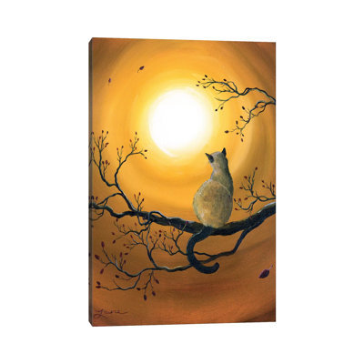 Siamese Cat In Autumn Glow by Laura Iverson - Wrapped Canvas Print