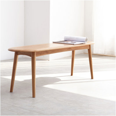 Natural Oak Wood For Dining Bench Table Bench For Living Room
