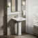 Archer® Vitreous China Rectangular Pedestal Bathroom Sink with Overflow
