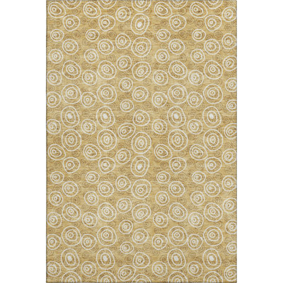 Premium Machine Washable Prisco Gold Rug