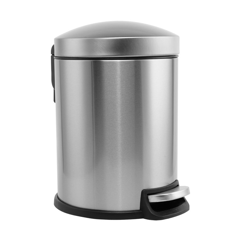 Poubelle à pédale 1,32 gallons en acier pour salle de bain et bureau
